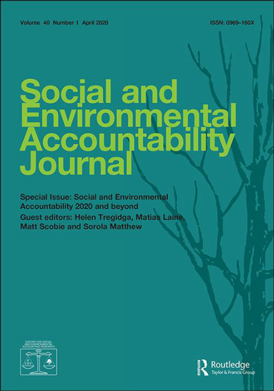 Social and Environmental Accountability Journal Special issue: Social and Environmental Accountability 2020 and beyond